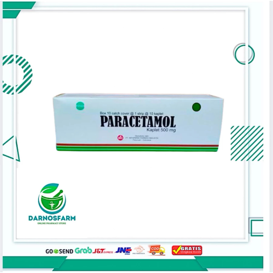 Paracetamol 500mg | Obat Pereda Nyeri & Penurun Demam | Tablet Paracetamol | Strip 10 Tablet