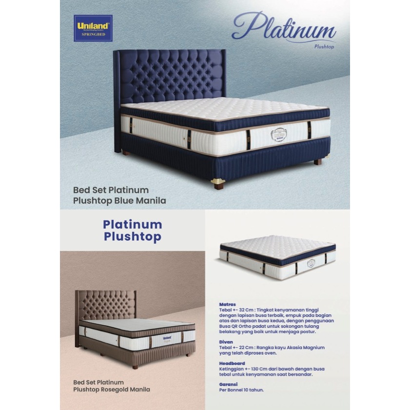 Uniland Platinum Plushtop Set Uk 160*200