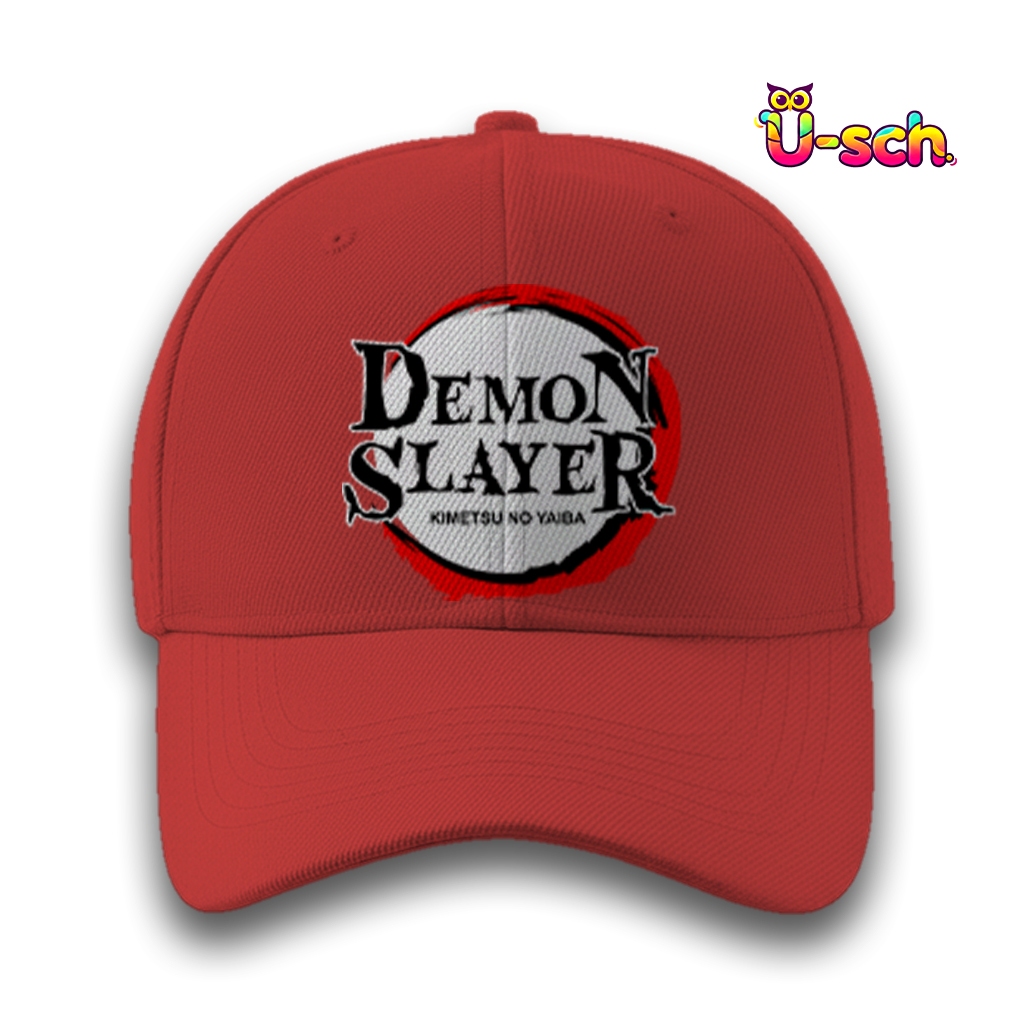 Usch - Topi Anak Motif Sablon Gambar Demon Slayer Tebal dan Nyaman