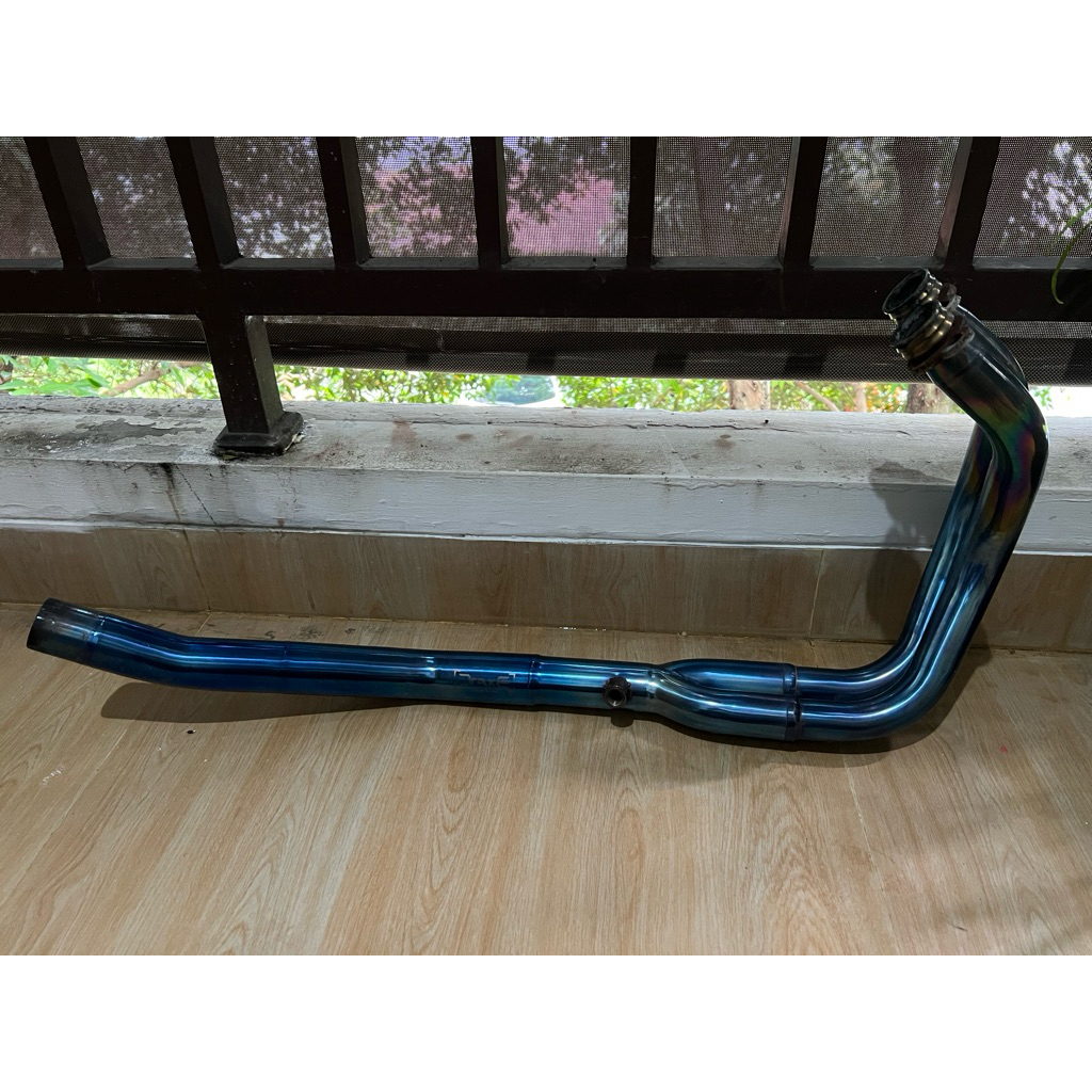 Header Fullsystem Titanium Blue Drake R9 New Ninja 250fi 2018 Up