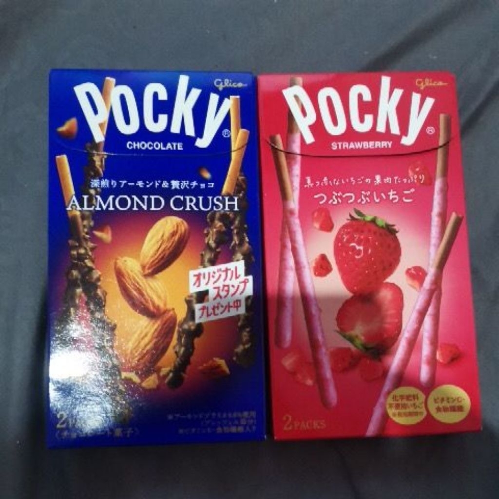 pocky strawberry dan coklat almond