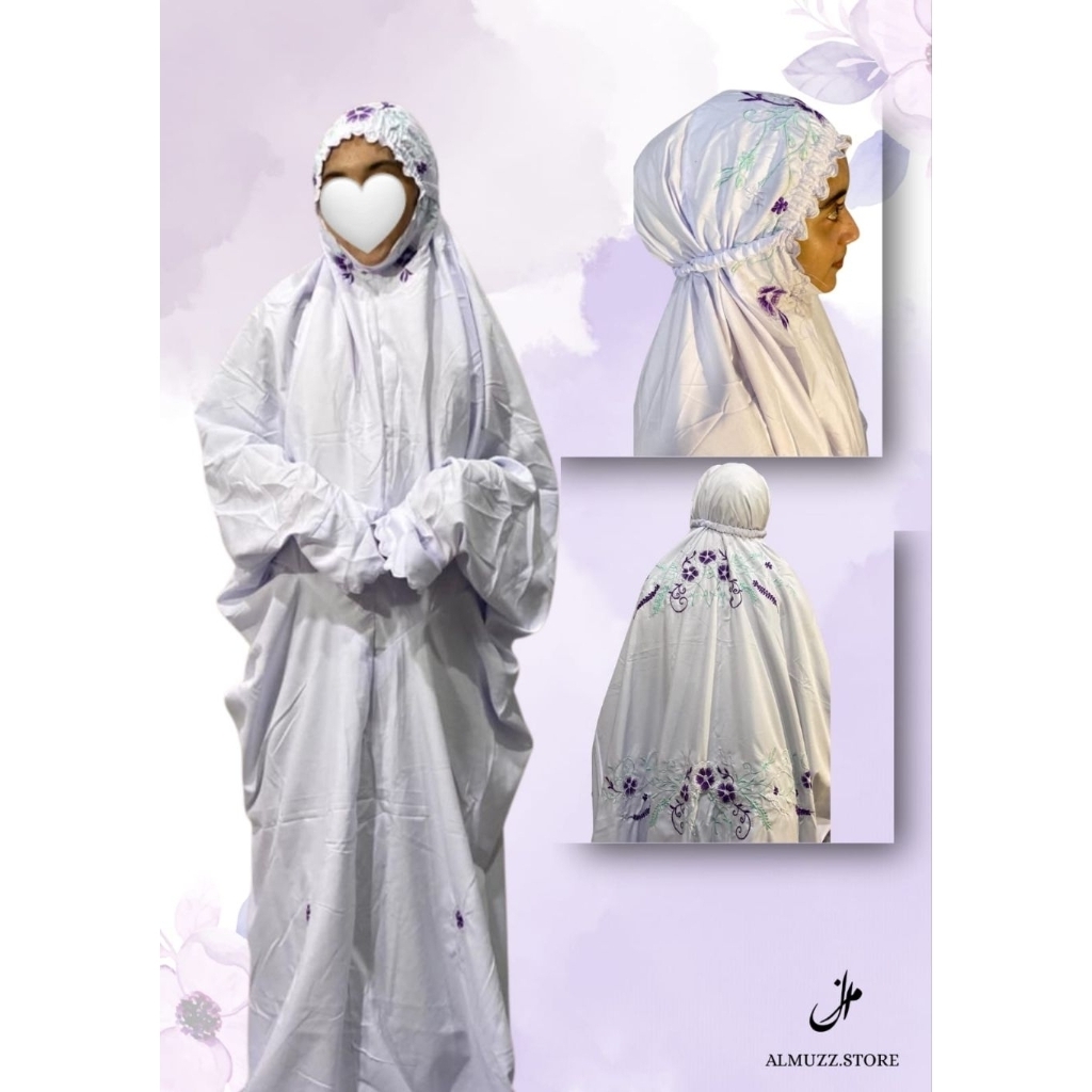 Mukena Terusan Dewasa Bordir Seribu Bunga