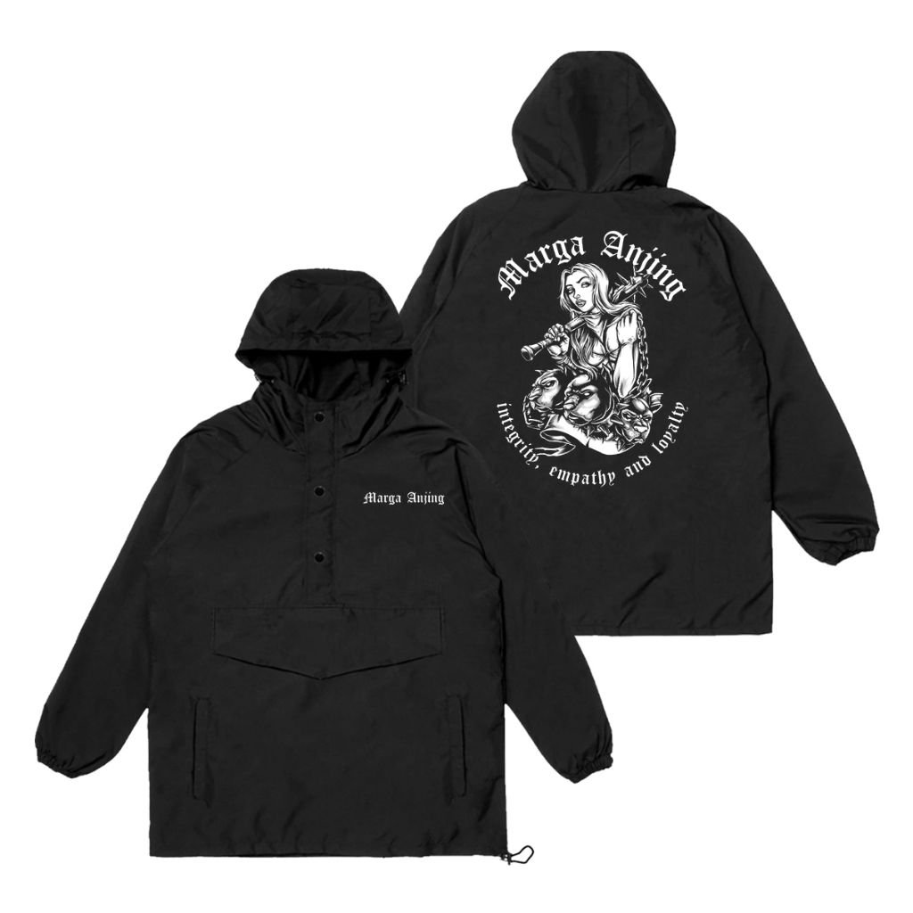 Ganzet Store Jacket Cougle MARGA Jacket Parasut Waterproof Tahan Air Jacket Hitam Panjang unisex pri