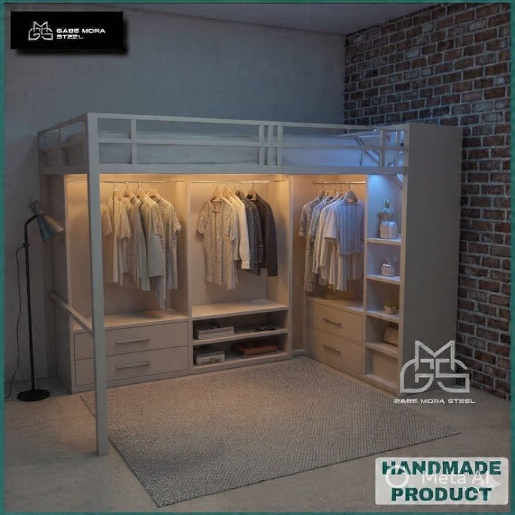 [GARANSI 20 TAHUN, BISA REQ. UKURAN] Ranjang Tingkat Full Besi Tebal Tahan 25 Tahun All Size - Dipan