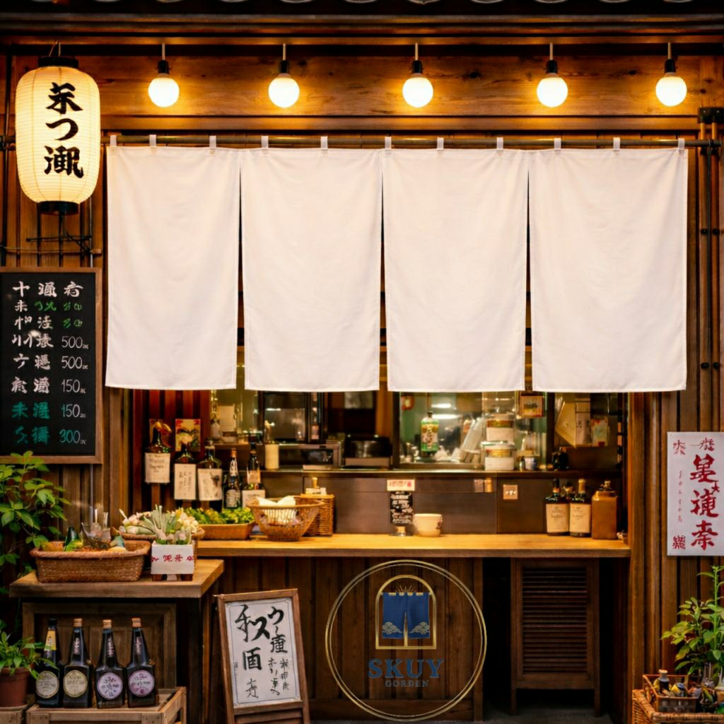 Gorden Noren Jepang Tirai Toko, Cafe, Resto Bahan Kain Premium American Drill
