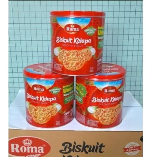 biskuit Roma kelapa kaleng