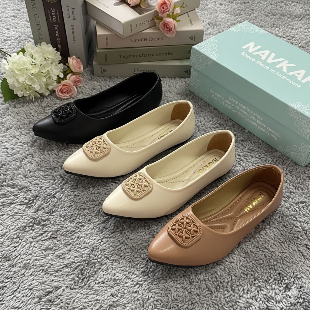 Flat Shoes Wanita Berkualitas Fld Grade Ori Q06