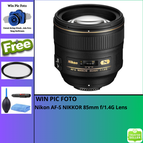 Lensa Nikon AFS 85mm F1.4 G Lens / nikon 85mm afs
