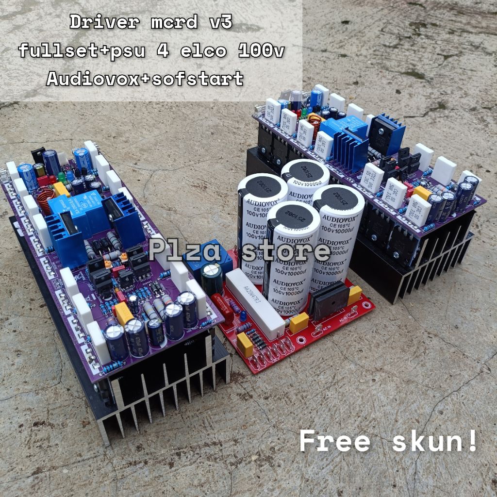 Driver mcrd v3 darlington 2u 20cm 7set final Toshiba lengkap psu 4 elco 100v 10000uf Audiovox