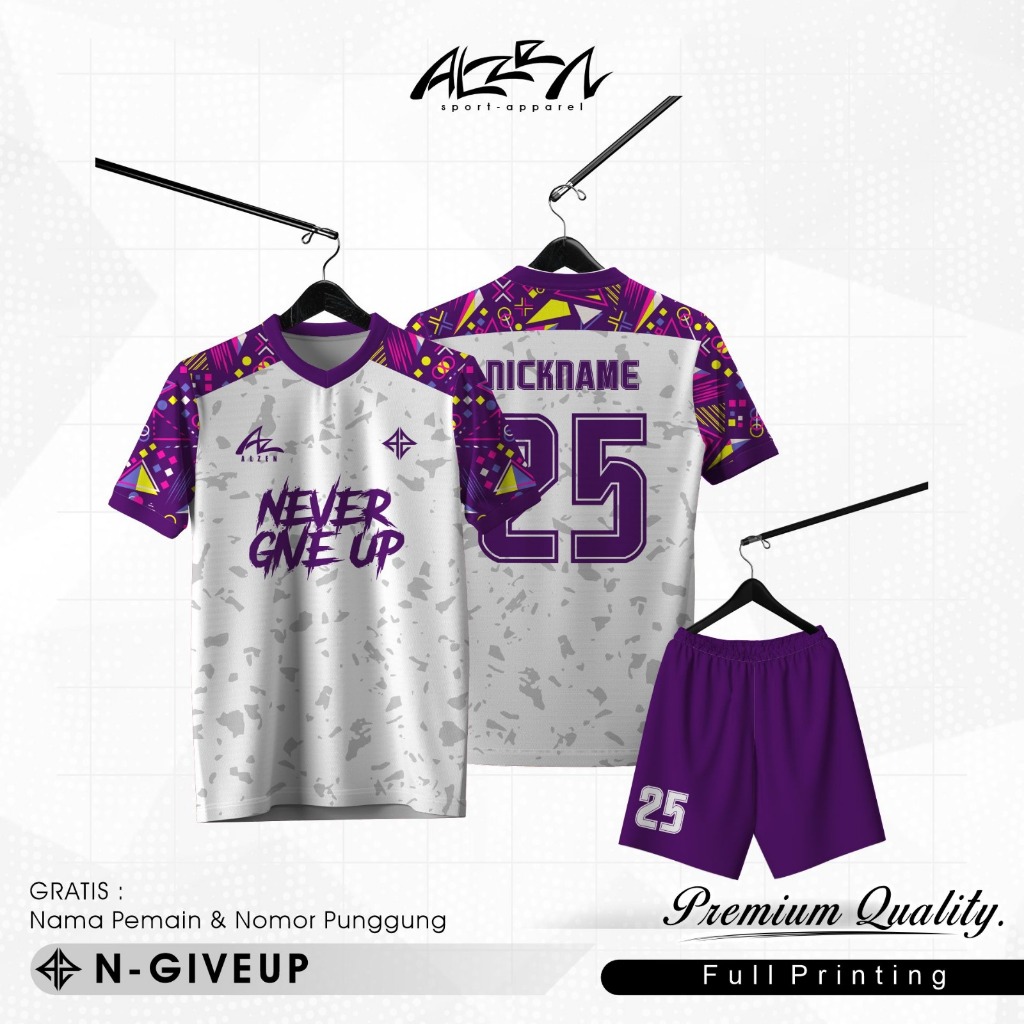 Baju Futsal Custom Nama Nomor Logo Dry Fit