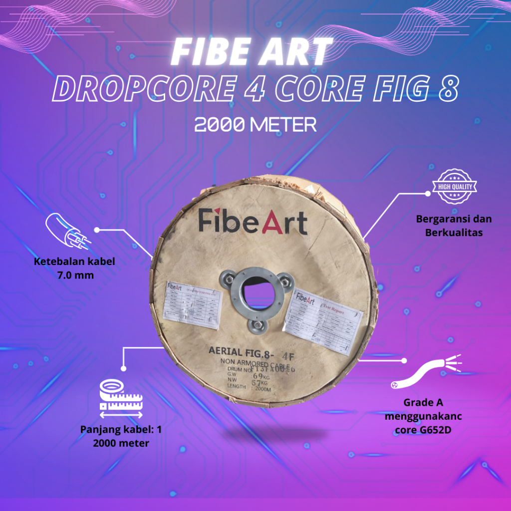DROPCORE FIBEART AERIAL 4 CORE FIG 8 2000M