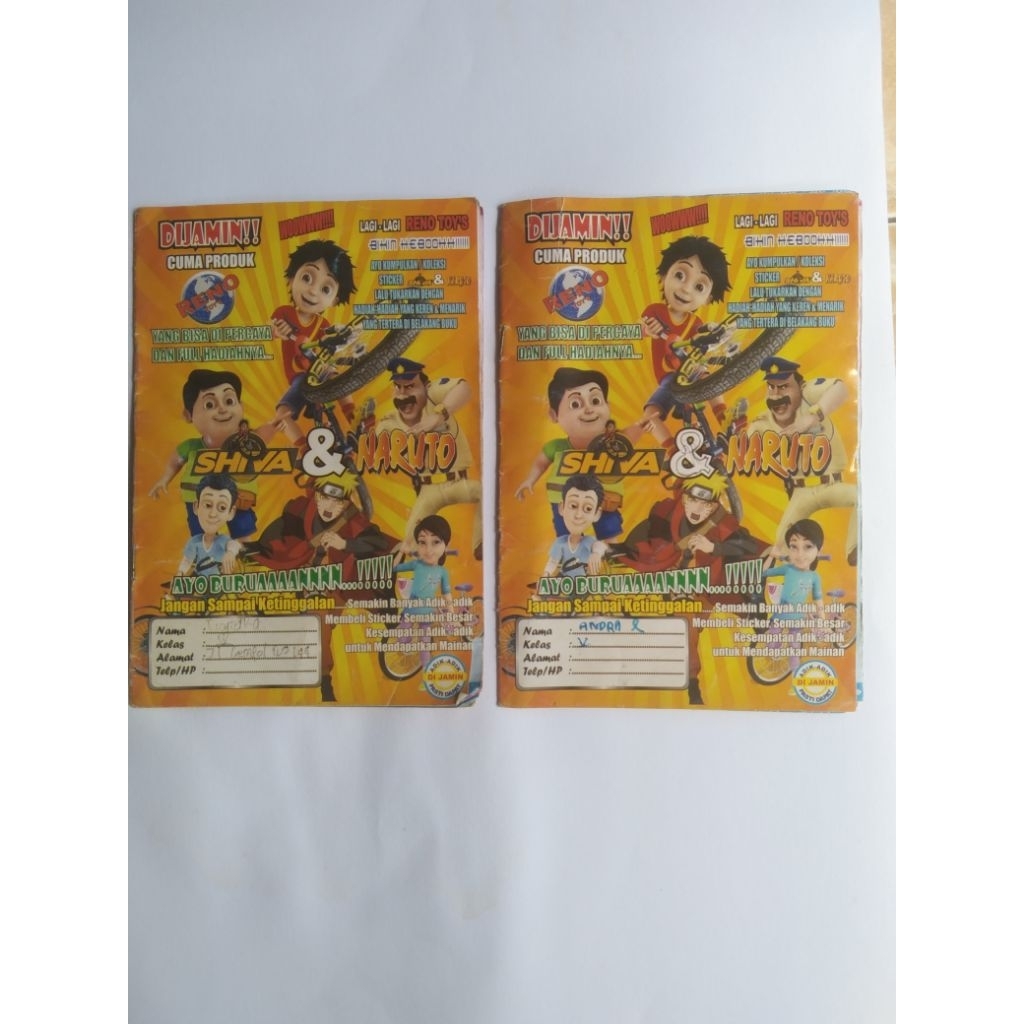 Buku Sticker Shiva & Naruto