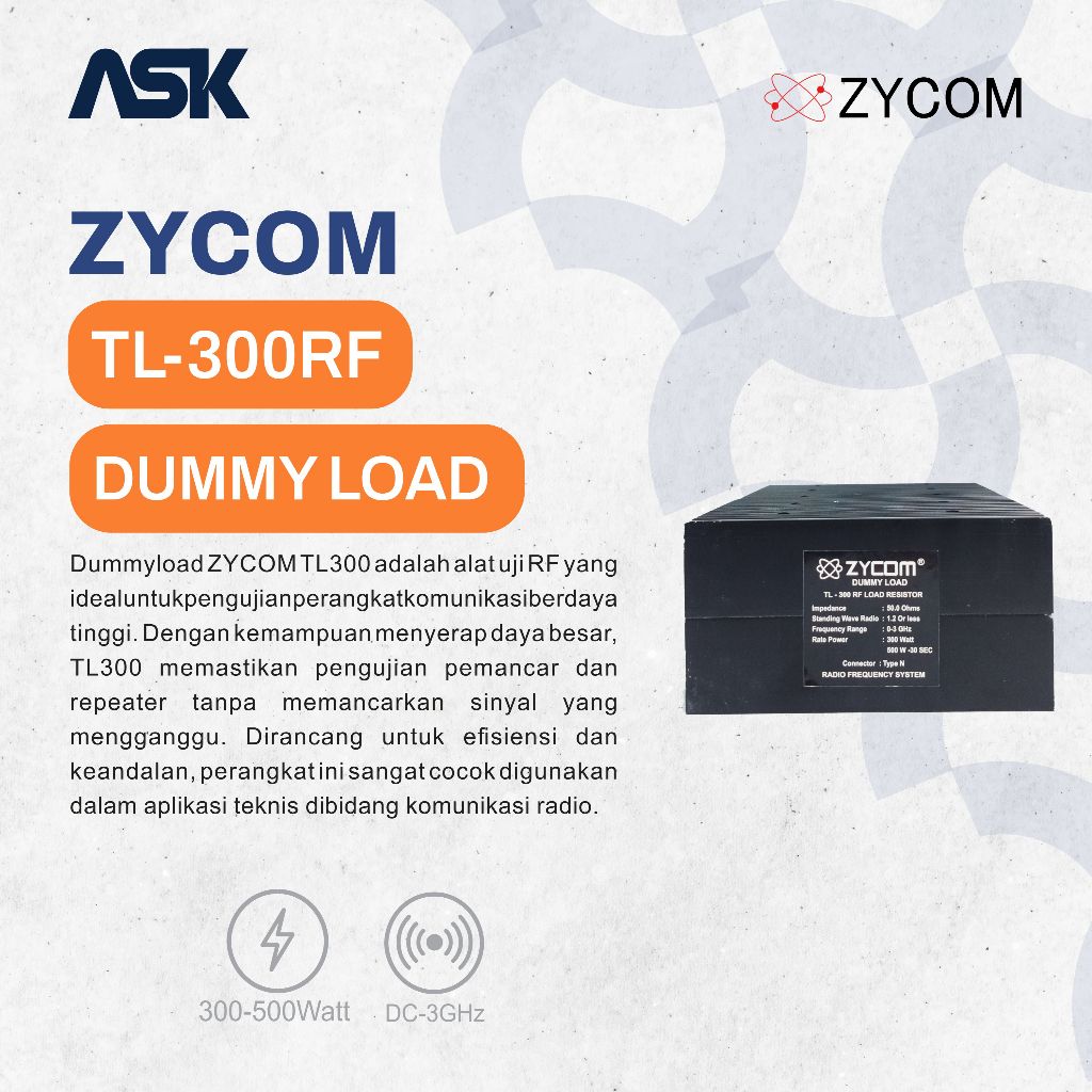 Dummy Load TL-300RF Zycom / TL300 RF Zycom