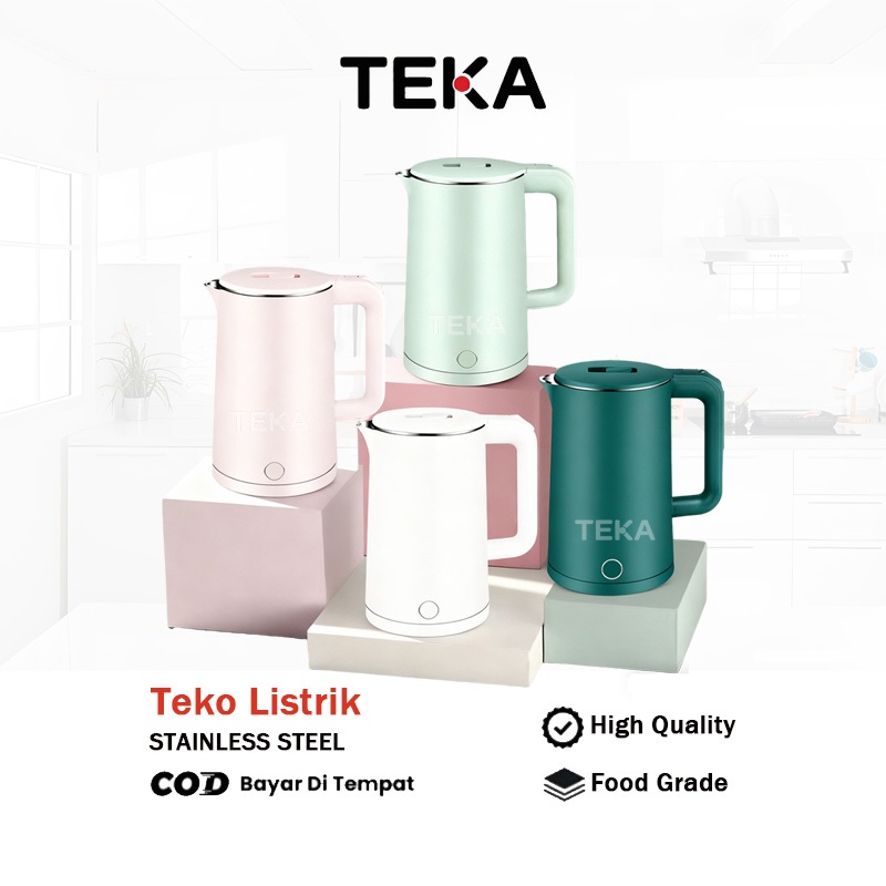 TEKA Teko Kettle Electrik Pemanas Air Otomatis Kapasitas 2-3Liter Tutup Stainless Super Cepat Hemat 