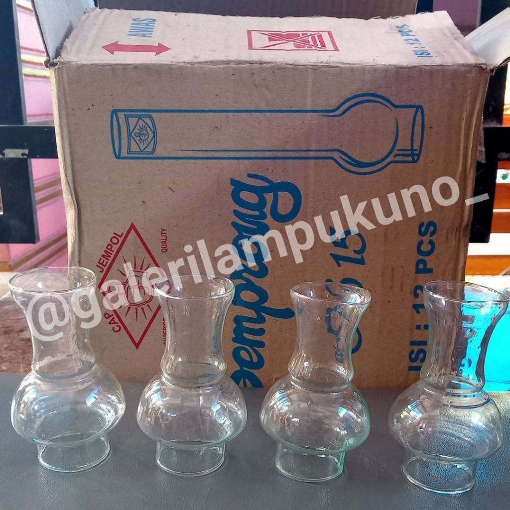 Semprong Kaca Mini Lampu Teplok Minyak Diameter 3cm Tinggi 9cm | Sparepart Lampu Minyak teplok kuno 