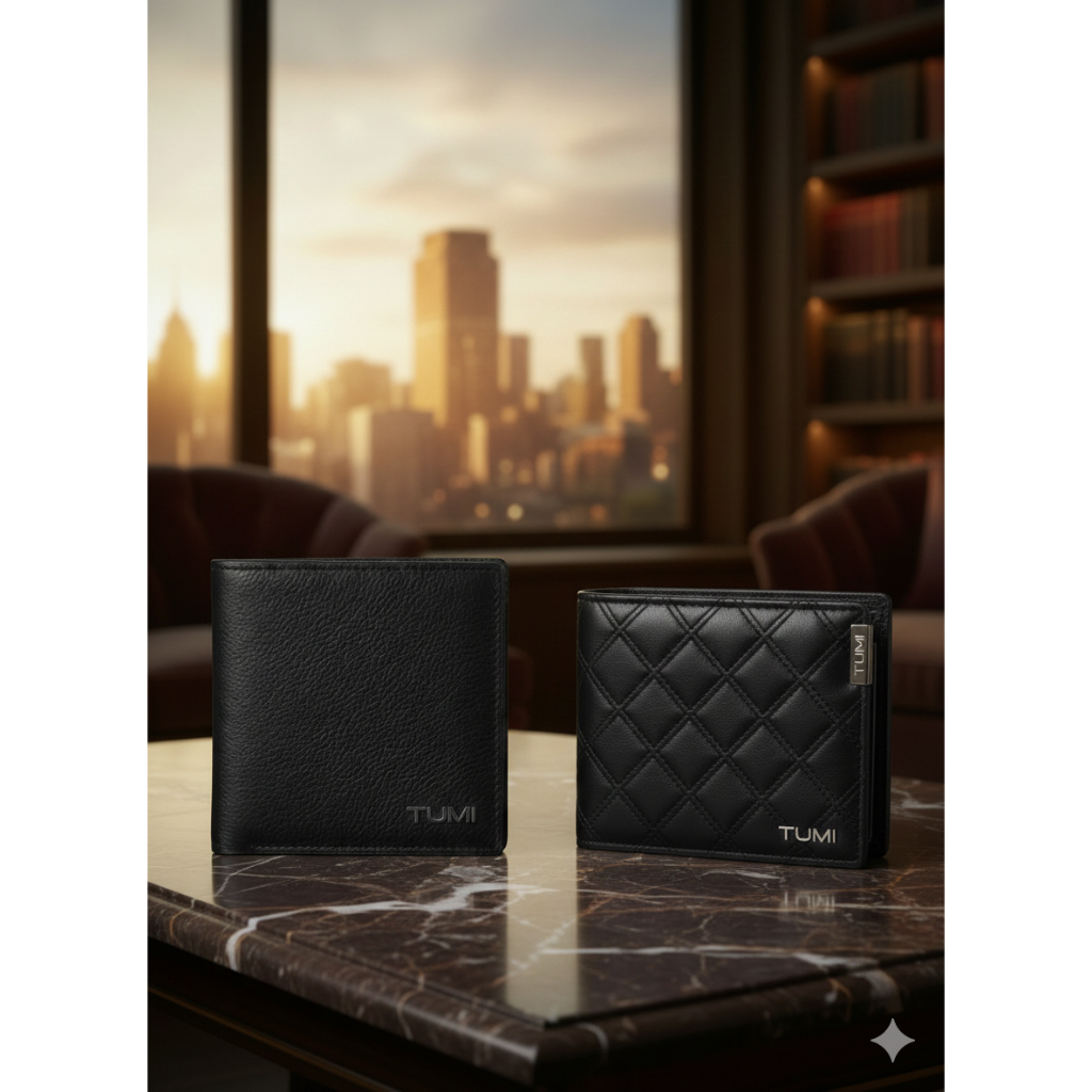 TUMI dompet kulit pria  Dompet Pria Kulit Mewah Box