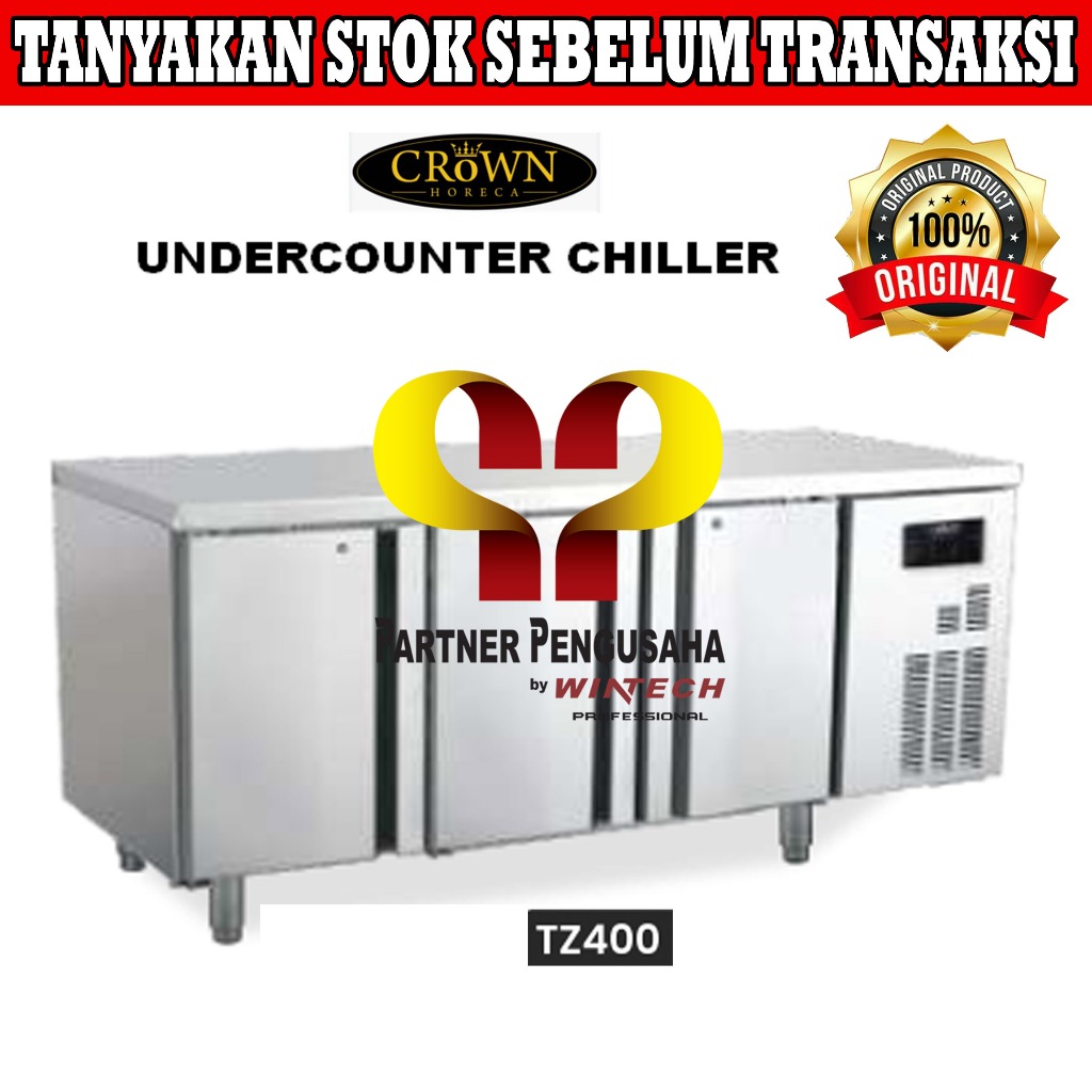 CROWN TZ400 TZ-400 Undercounter Chiller Meja dengan Kabinet Pendingin