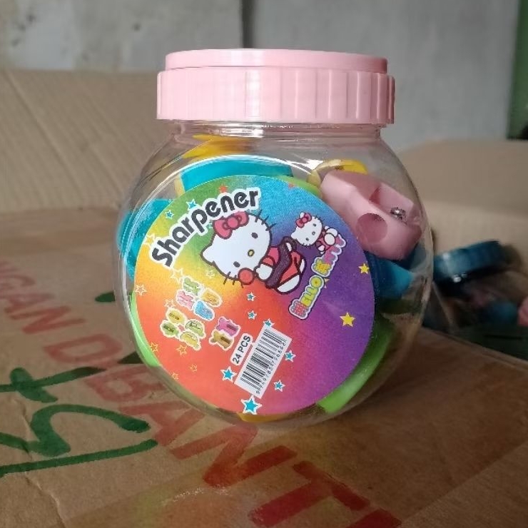 1 Toples( 24 biji) Rautan toples,Peruncing pensil