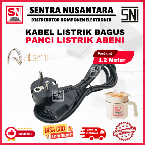 KABEL LISTRIK  ABENI HIGH QUALITY ANTI KORSLET | COK KABEL PANCI PORTABLE ABENI | PANCI LISTRIK ABEN