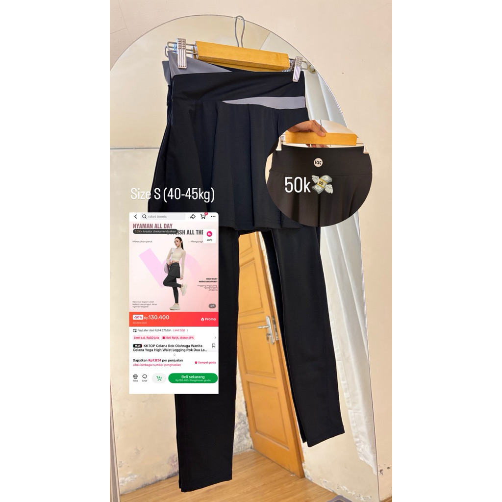 preloved celana rok olahraga by@kktop