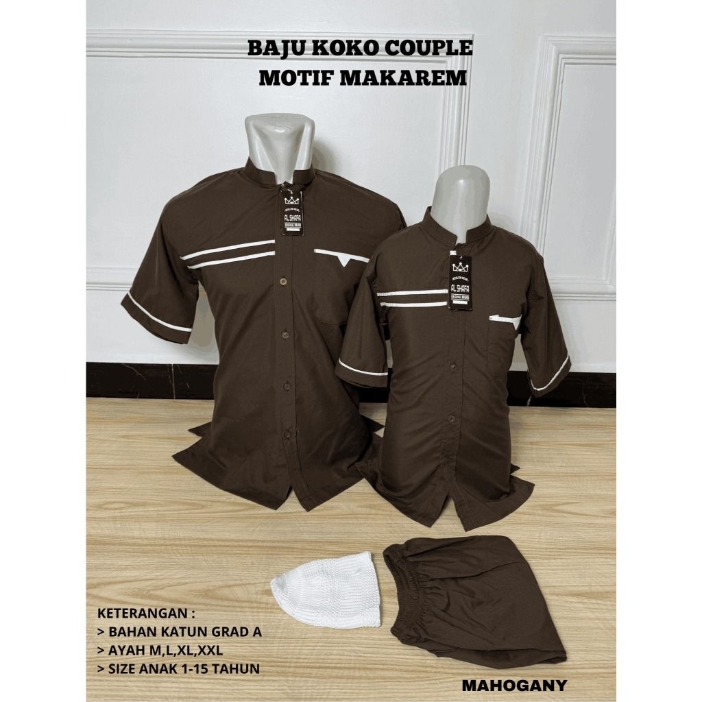 MAKAREM - (TERBARU 2026) BAJU KOKO KURTA COUPLE AYAH ANAK LENGAN TANGAN PENDEK KATUN TOYOBO PREMIUM 