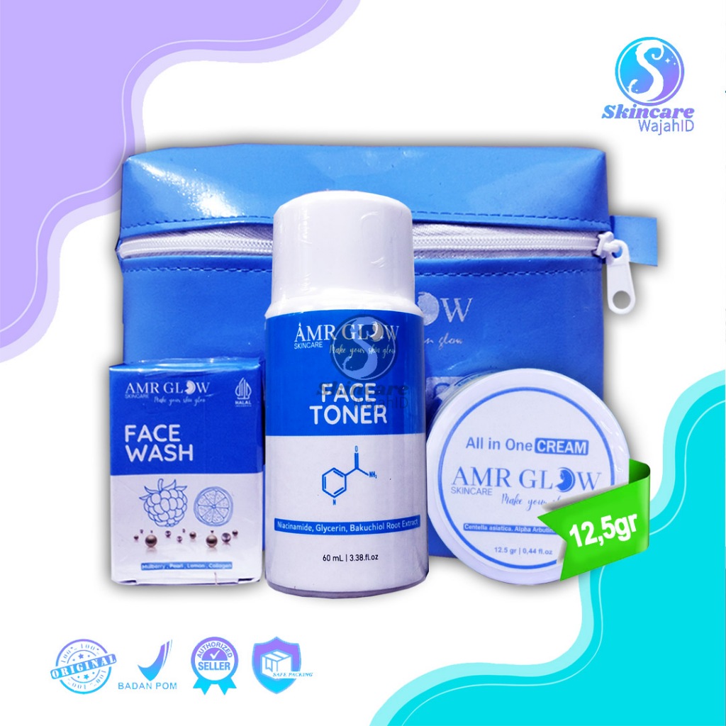AMR Glow Skincare All In One Cream 12,5g Whitening - Cream AMR Glow