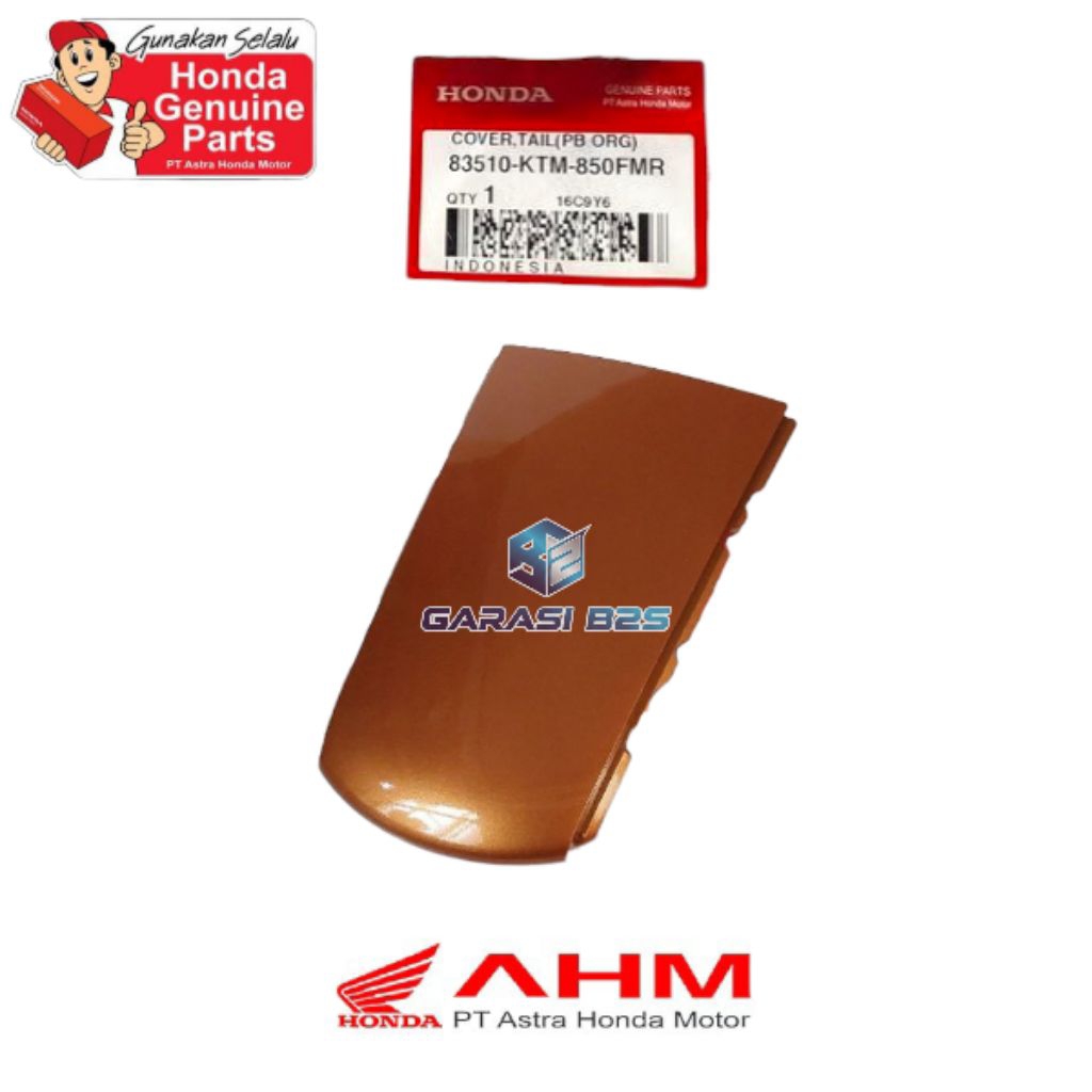 83510-KTM-850FMR Cover Tail Sambungan Body Belakang Supra X 125 Injection Orange Oren Original AHM