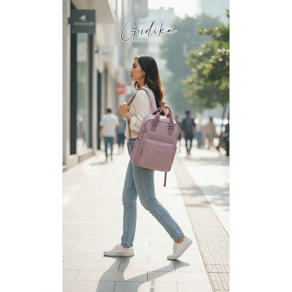 Gudika Bags 5208 Original Ransel Laptop Anti Air Backpack Waterproof Daily Journey Korea Style Co