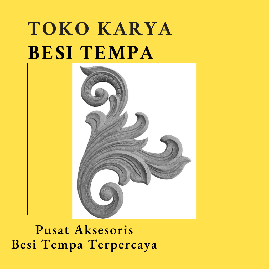 Ornamen Pagar Besi Daun Leaf 1226 / Aksesoris Pagar Besi dan Tralis / Aksesoris Besi Tempa / Aksesor