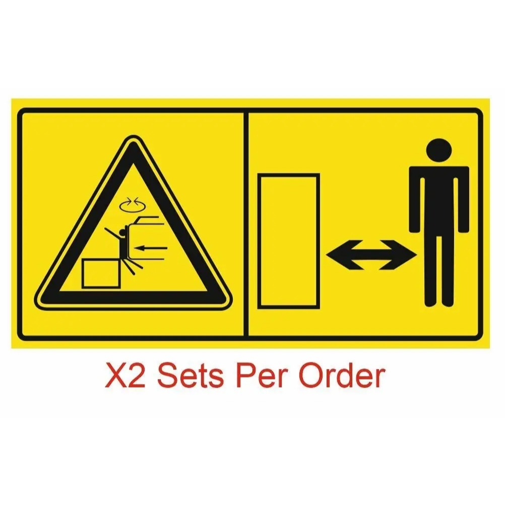 2 pcs Sticker part eXCAVATOR Komatsu Warning Safety Waterproof