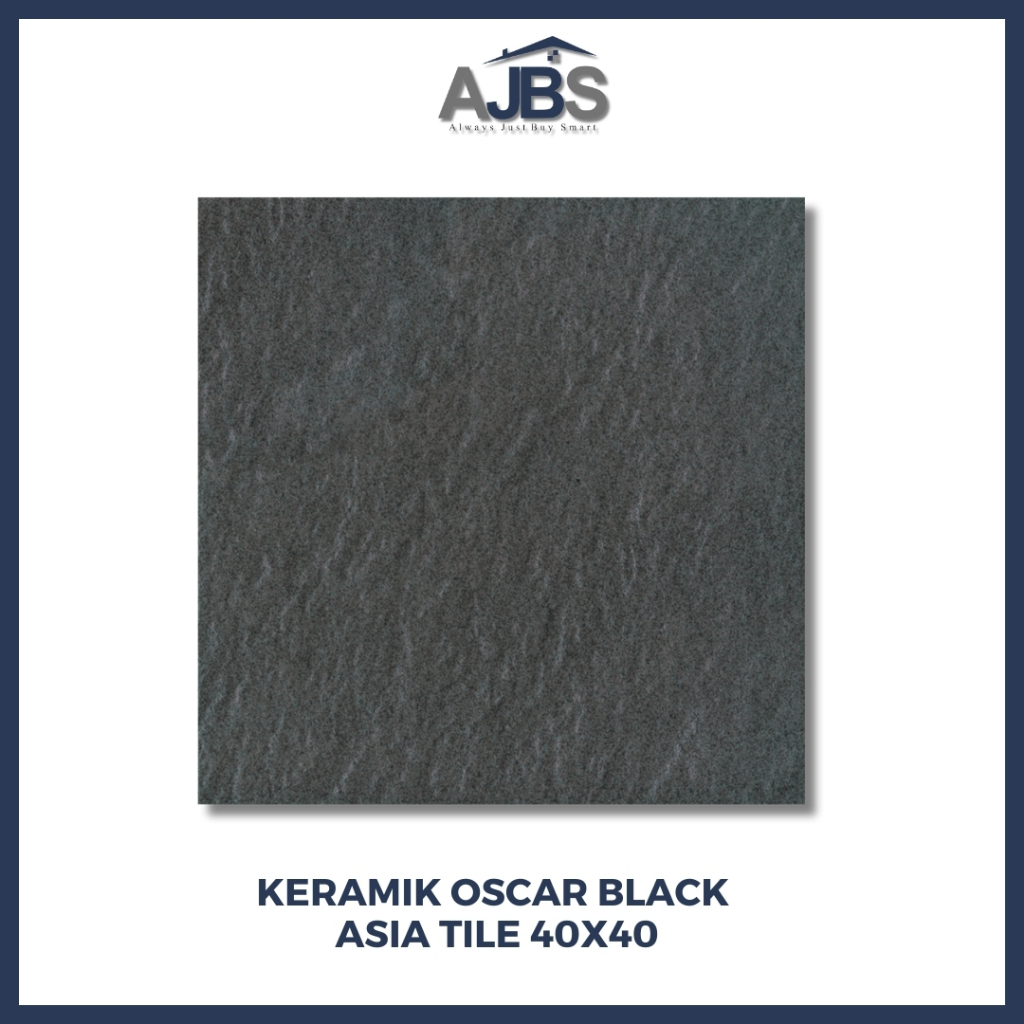 ASIA TILE Keramik Oscar Black 40x40 Keramik Lantai/Dinding Keramik Asia Oscar 40x40 6 Lembar/Box