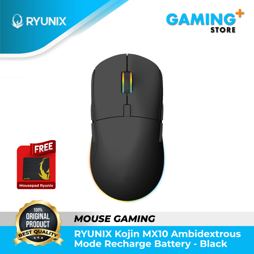 Sades Ryunix Kojin MX10 MX-10 Gaming Mouse Wireless Bluetooth Triple Mode Ambidextrous