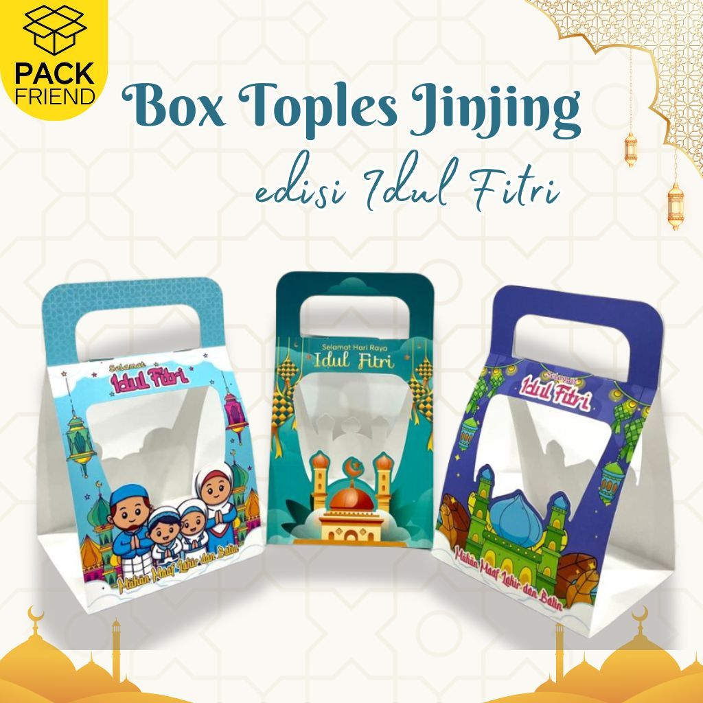 Box Jinjing Toples Tabung/ Box Hampers Toples Lebaran 400 ml/ Box Hampers Toples Lebaran 600 ml/ Box