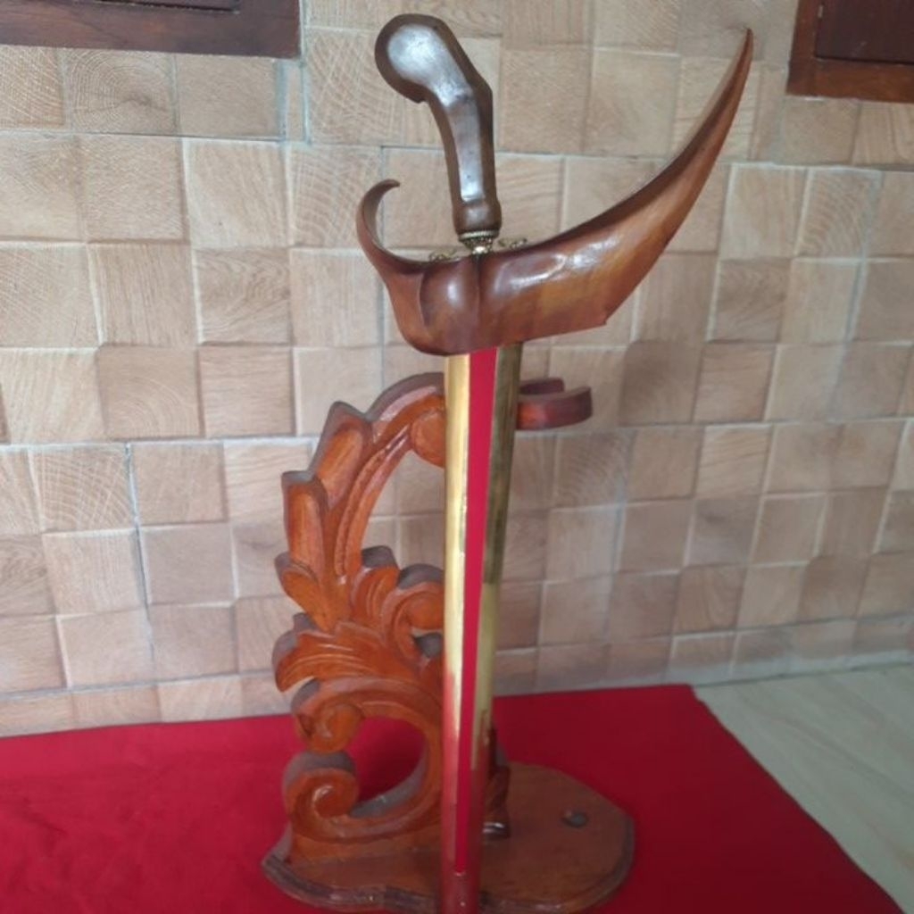 Keris Nogo Sosro Sabuk Inten  Ngemut Kuningan Luk11 Kinatah Sepuh,Pamor Banyu Mili,Wung wungan gonjo