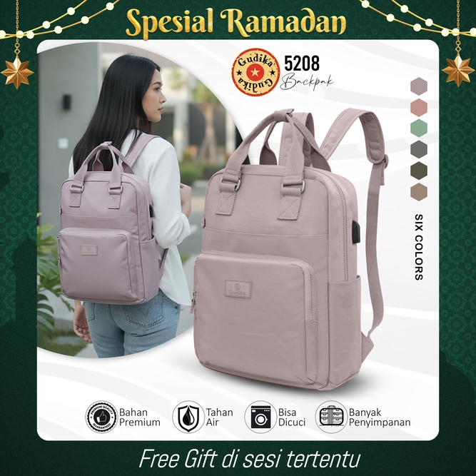 GUDIKA Bags 5208 Original – Ransel Laptop Anti Air | Backpack Waterproof Daily Journey Korea Style