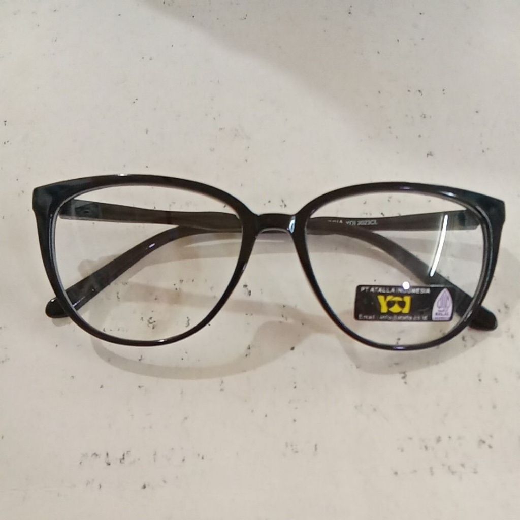 KACAMATA FASHION 3023 frame  hitam lensa bening  model cat eye