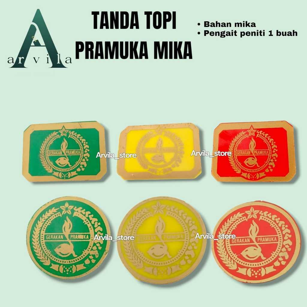 Tatop tanda topi mika / tatop pramuka / atribut pramuka / emblem pramuka