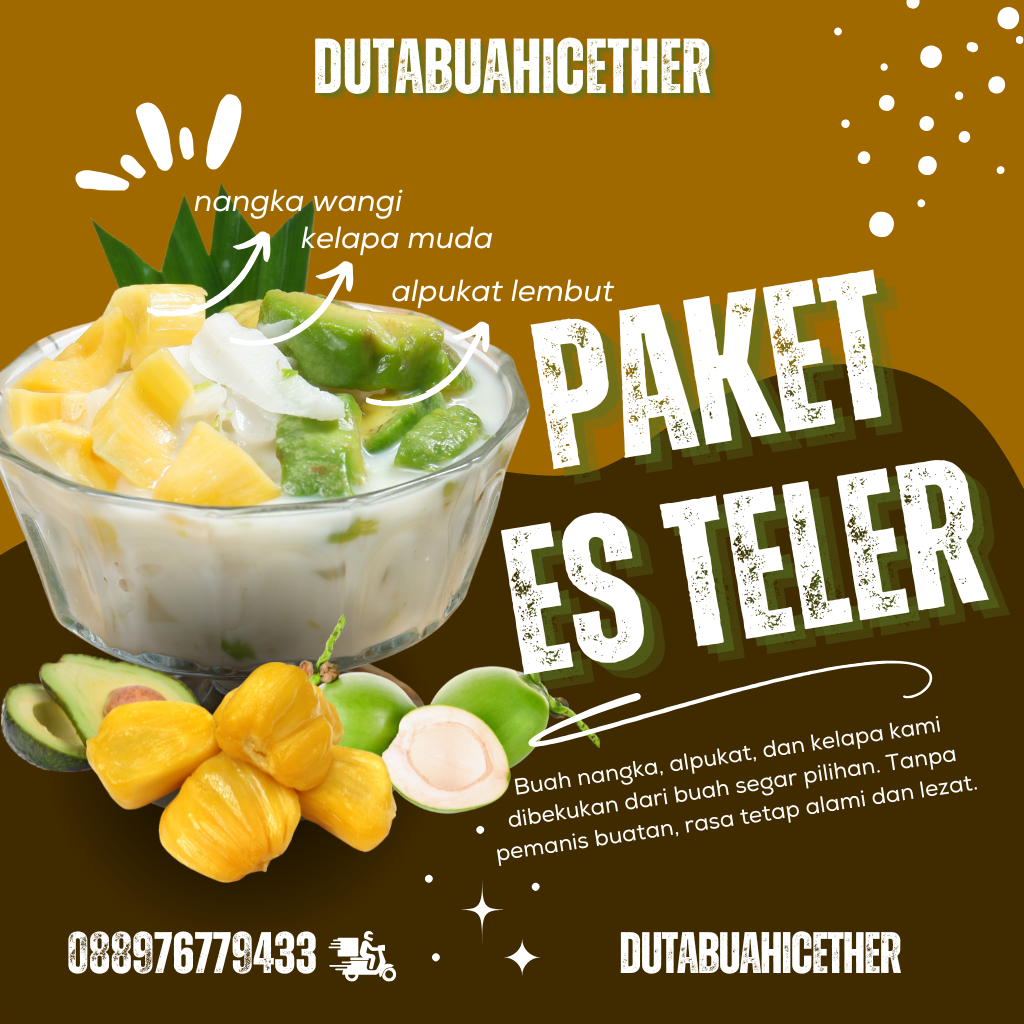 Paket Es Teler Frozen 2.5kg | Kelapa + Nangka + Alpukat | Siap Saji, Cocok untuk Jualan / Keluarga