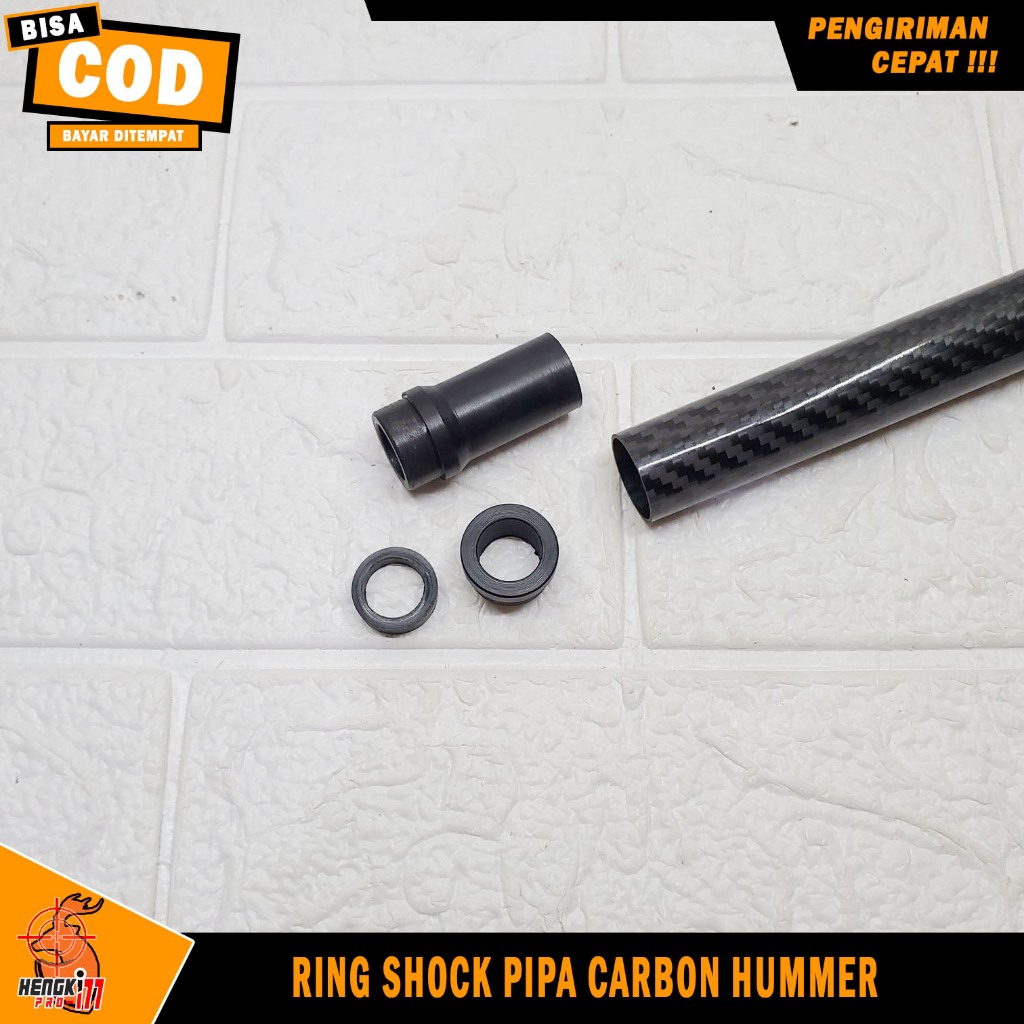 Sparepart Ganjelan Pipa Carbon Hummer OD 20,22,25,27,30,34 Dan 38 Ring Shock Carbon Hummer 1 Set Isi