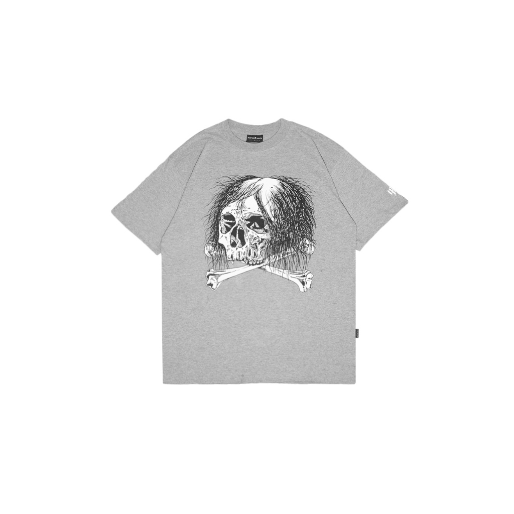 HUSTED KAOS ABU MISTY BONHEIR GREY TSHIRT