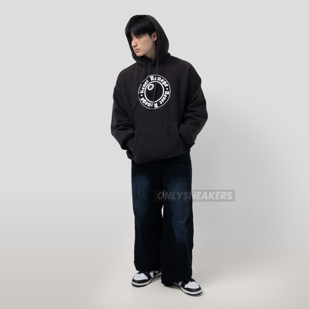 STUSSY DENIM TEARS GRAPHIC BLACK HOODIE
