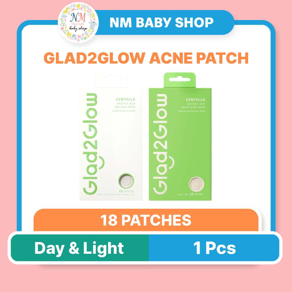 GLAD2GLOW ACNE PATCH DAY & NIGHT obat jerawat masker PRLA NM