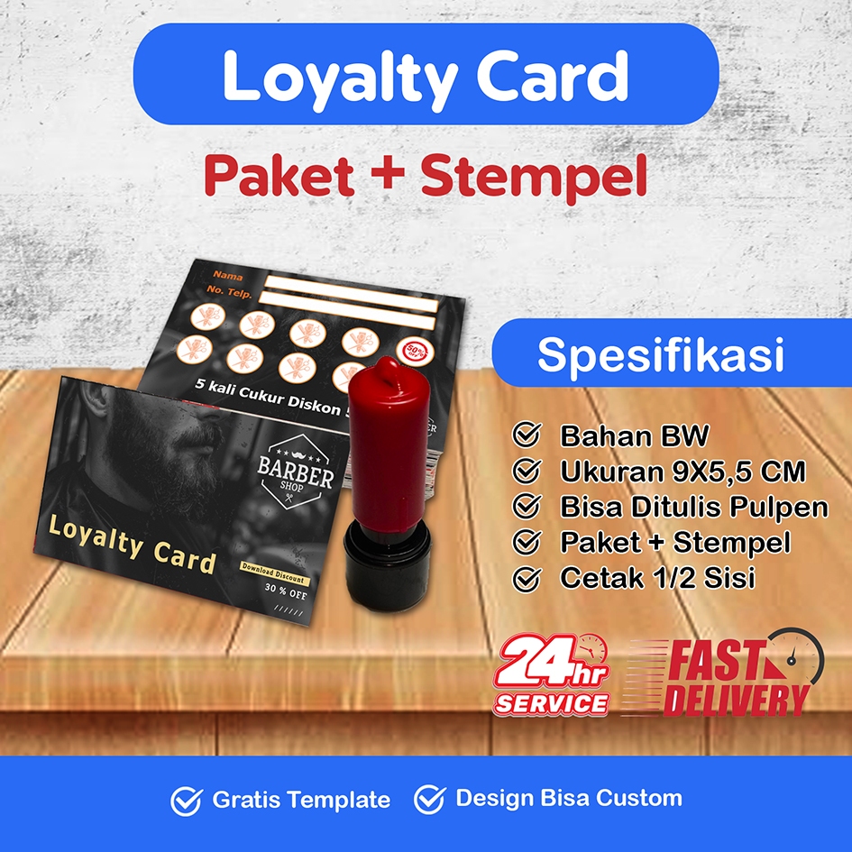 KARTU MEMBER | LOYALTY CARD / Loyalty Card + Stempel