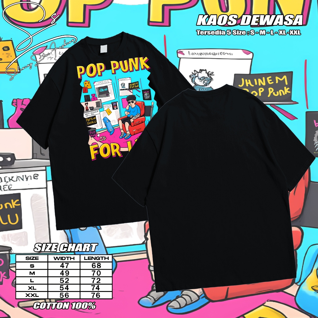 Kaos Pop Punk for Lyfe | Kaos Panjang Pop Punk for Lyfe | Kaos Tshirt | Tshirt Skena | Kaos Pop Punk