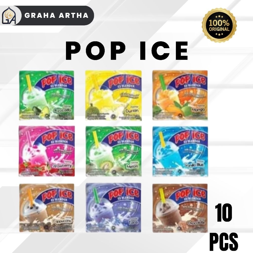 POP ICE- RENCENG - MINUMAN ES BLENDER ECERAN ALL VARIAN ANEKA RASA/POP ICE RENCENG BERANEKA RASA