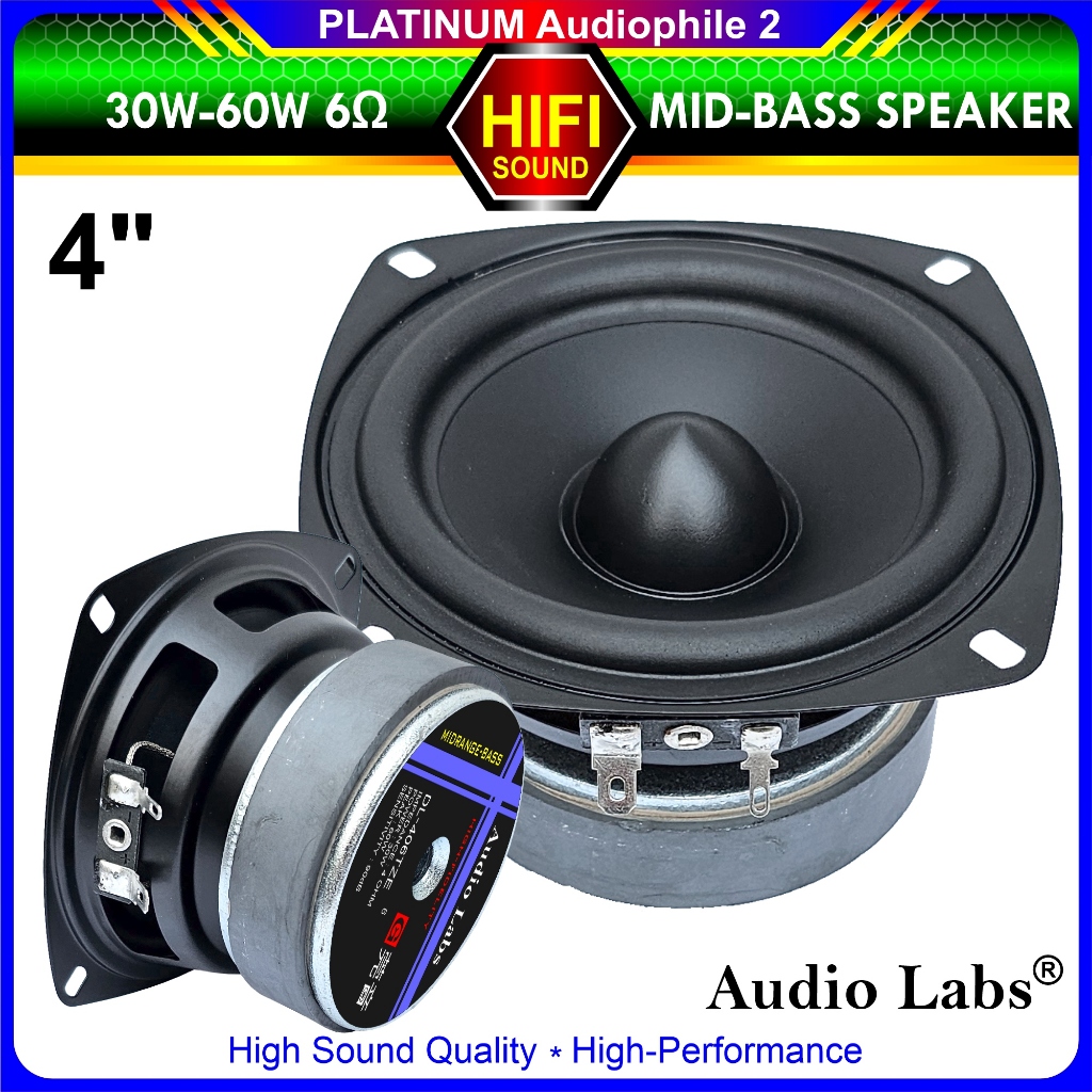 Speaker Mid-Bass 4" inch Mid-Woofer Hifi Midrange Bass Speker Audiolab DL-406TZE