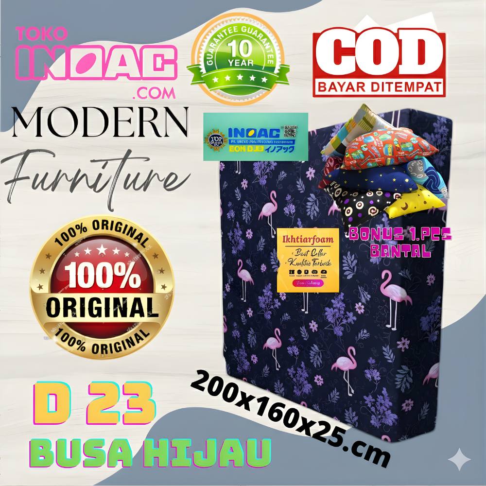 Inoac Kasur Busa nomor 2 EON LG D23 Uk 200X160X25 CM Garansi 10 Tahun Anti Kempes matras busa inoac