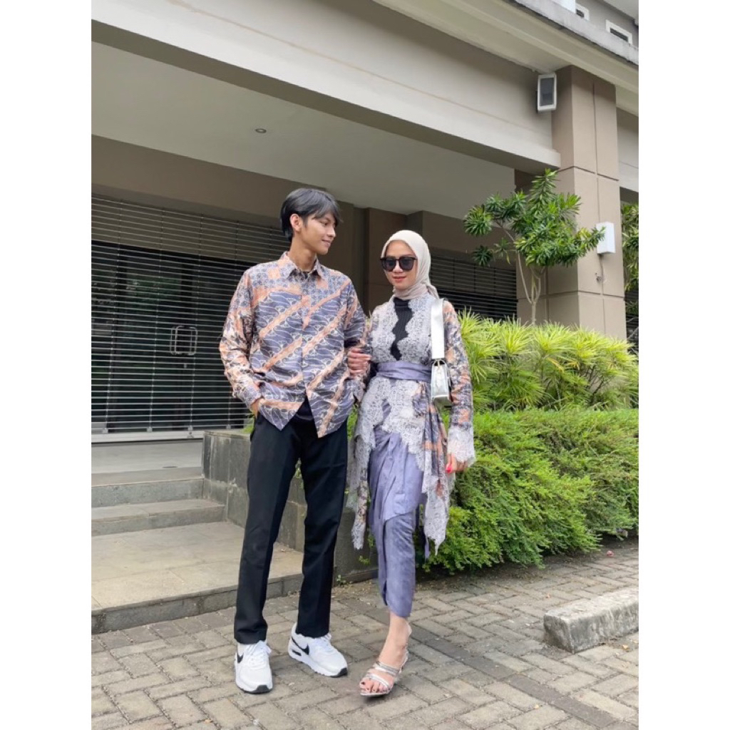 Sm-Mart || Set outer rok lilit | baju lebaran | Set couple | kemeja couple pria