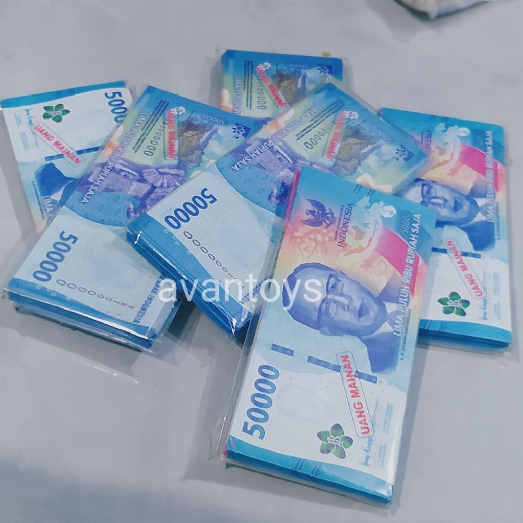 100 LEMBAR UANG MAINAN NOMINAL 50.000-AN VERSI TERBARU