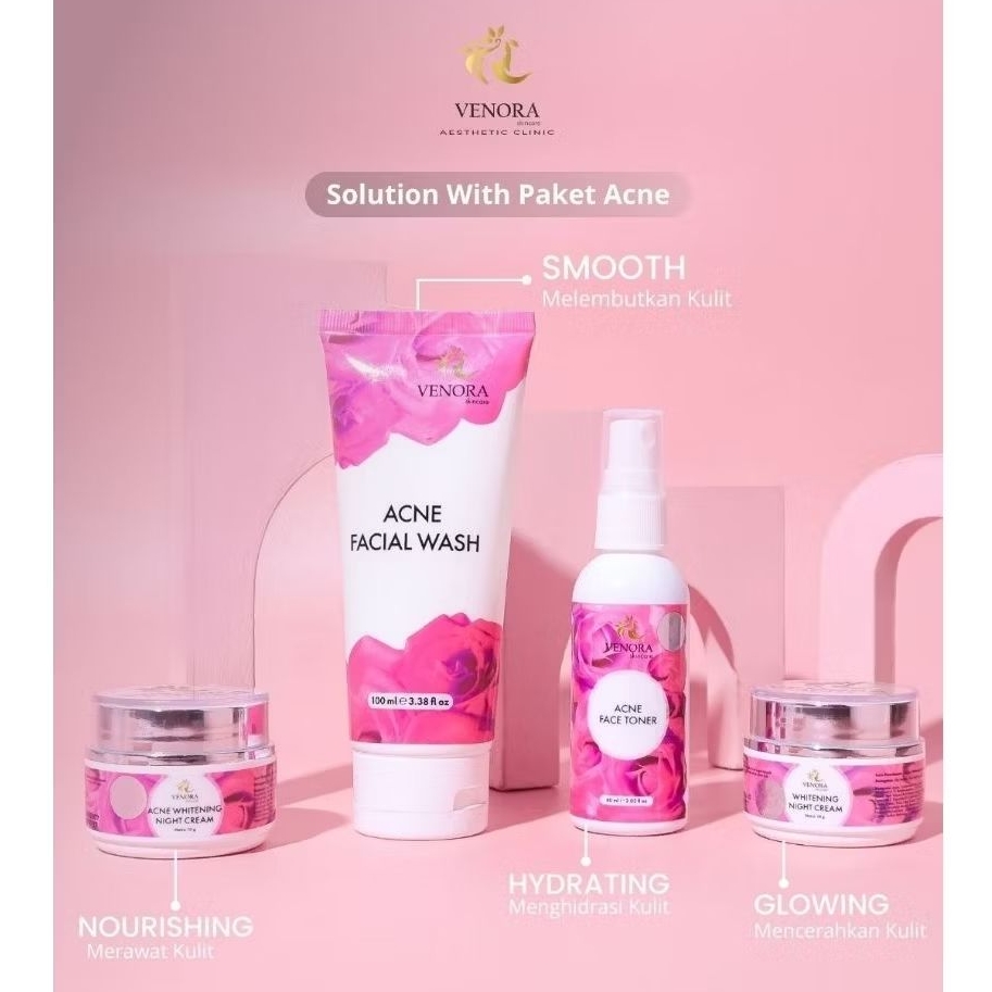TERLARIS VENORA SKINCARE MENCERAHKAN WAJAH,MENGOBATI JERAWAT,MENGHILANGKAN FLEK WAJAH,MENUTRISI KULI